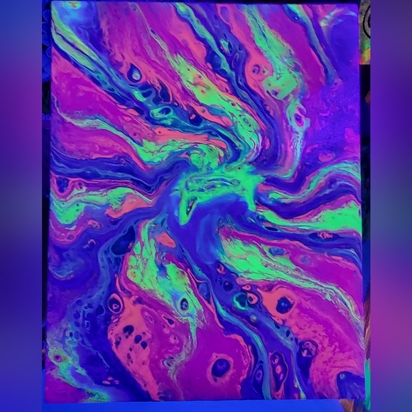 Artisan Handmade Paint Pour / Flow Art - Picture 5 of 6
